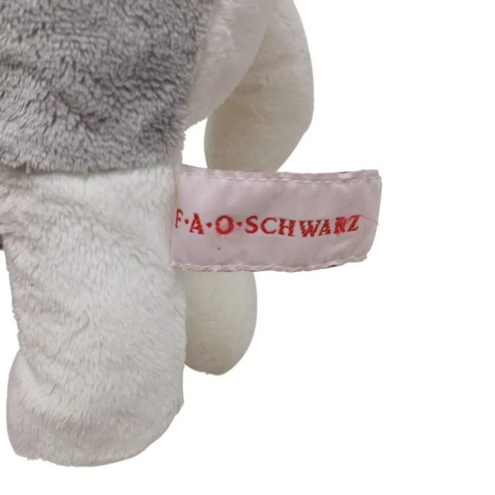 FAO Schwarz Schnauzer Dog Plush 13" Stuffed Animal w/ Scarf #D-35 - Picture 5 of 13